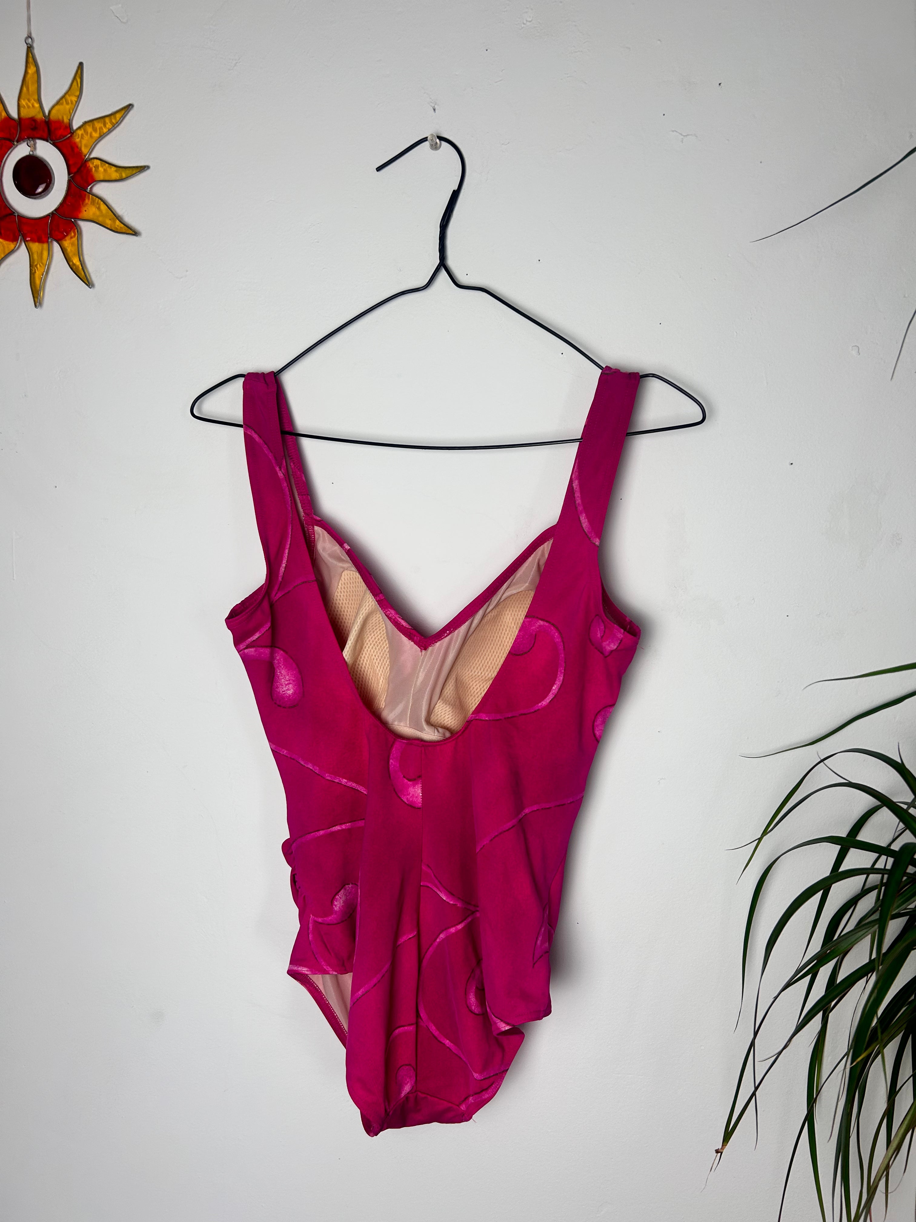 Pink 80's Swimsuit Size 14