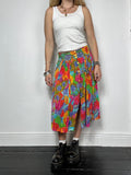 80's Colourful midi Skirt Size 10
