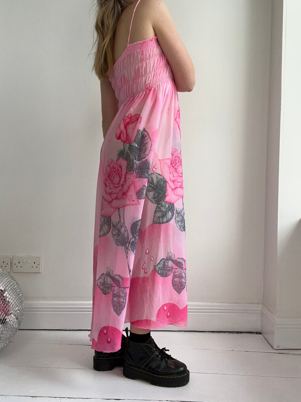 §970's Pink sun Dress Size 12