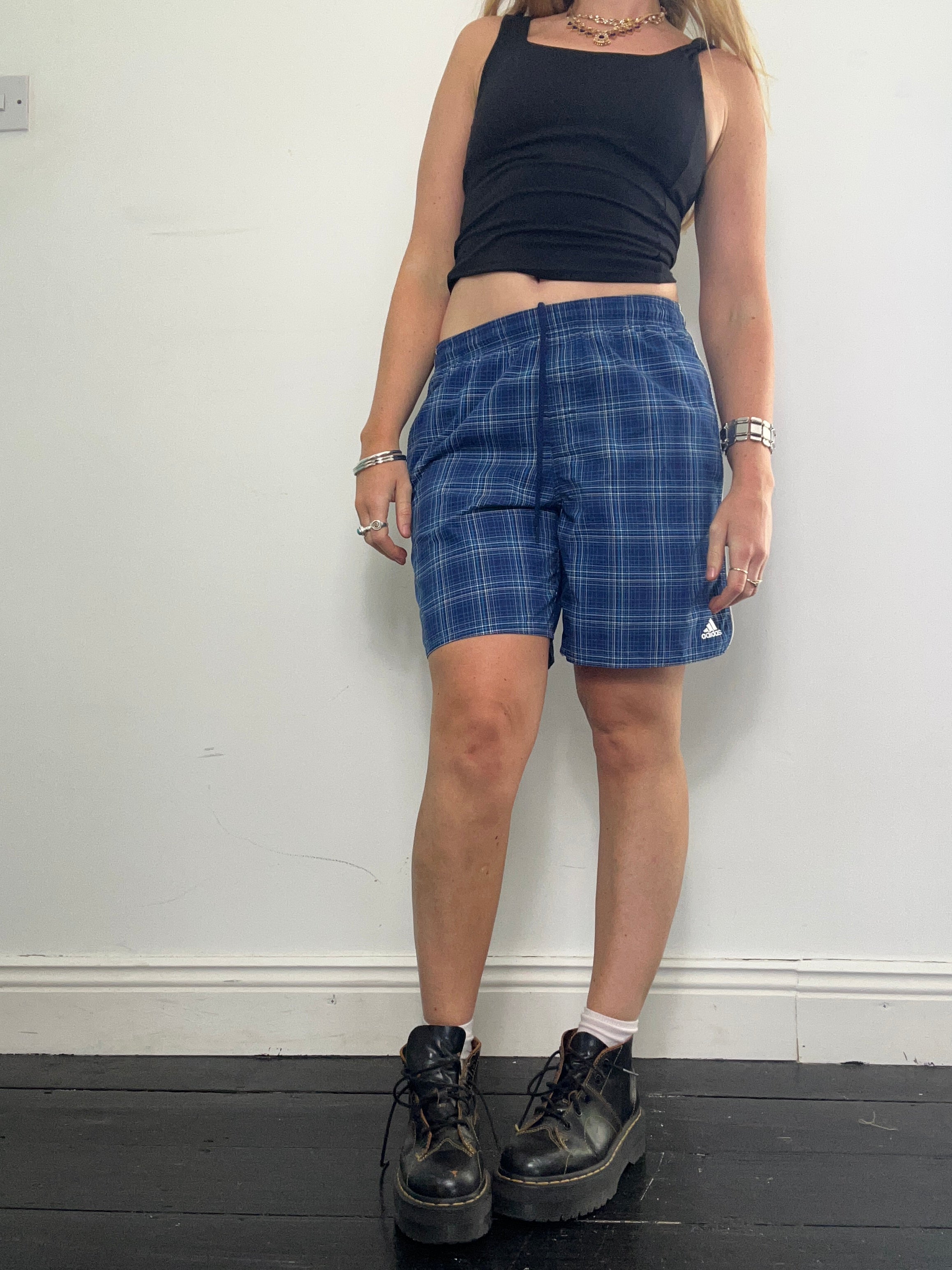 Adidas 90's Tartan Shorts Size S