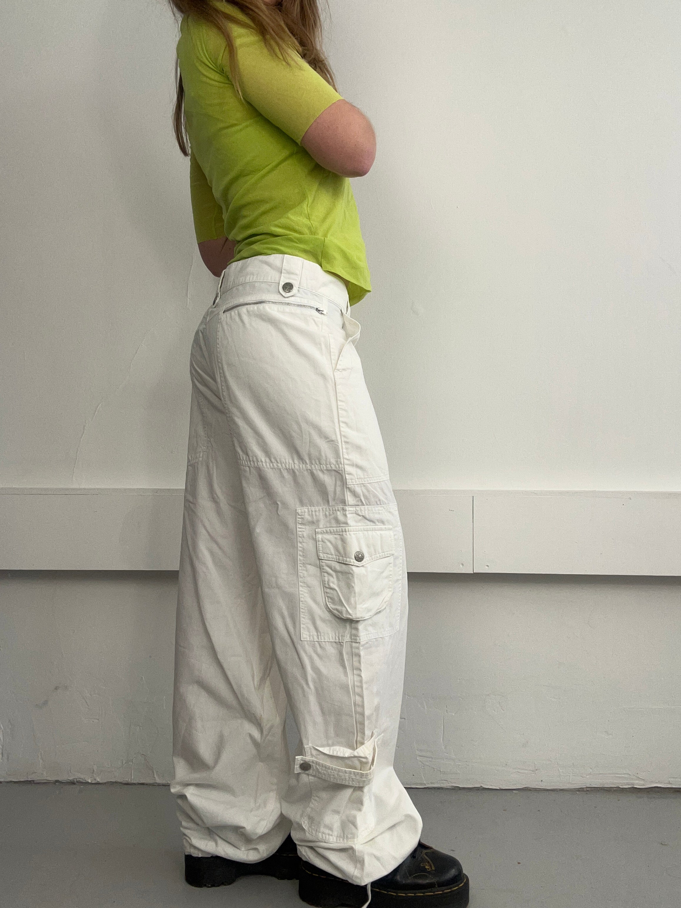 White Cargo Pants Size 12