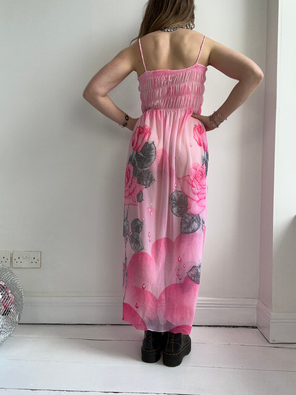 §970's Pink sun Dress Size 12