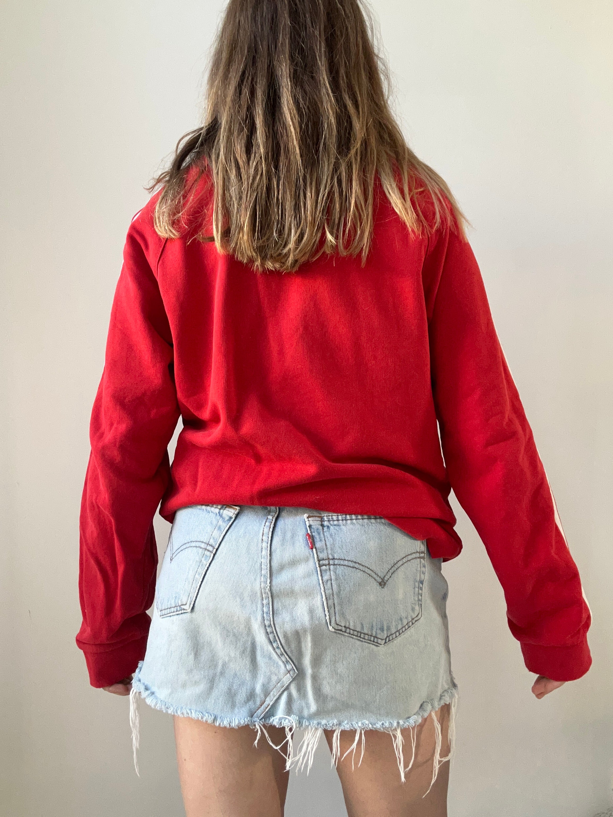 Red Adidas Sweater Size M
