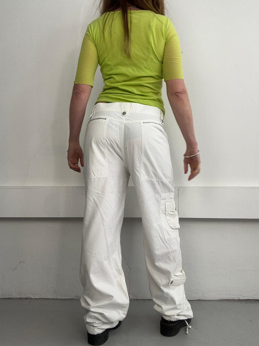 White Cargo Pants Size 12