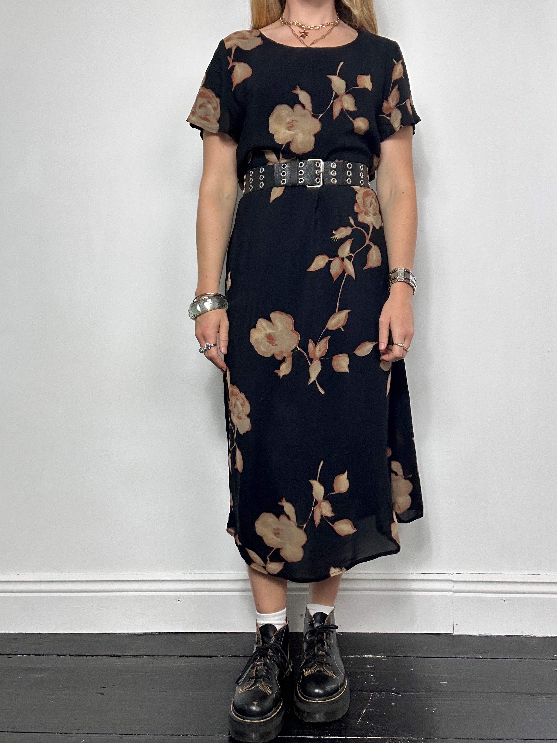 90's Chiffon Midi Dress Size 12