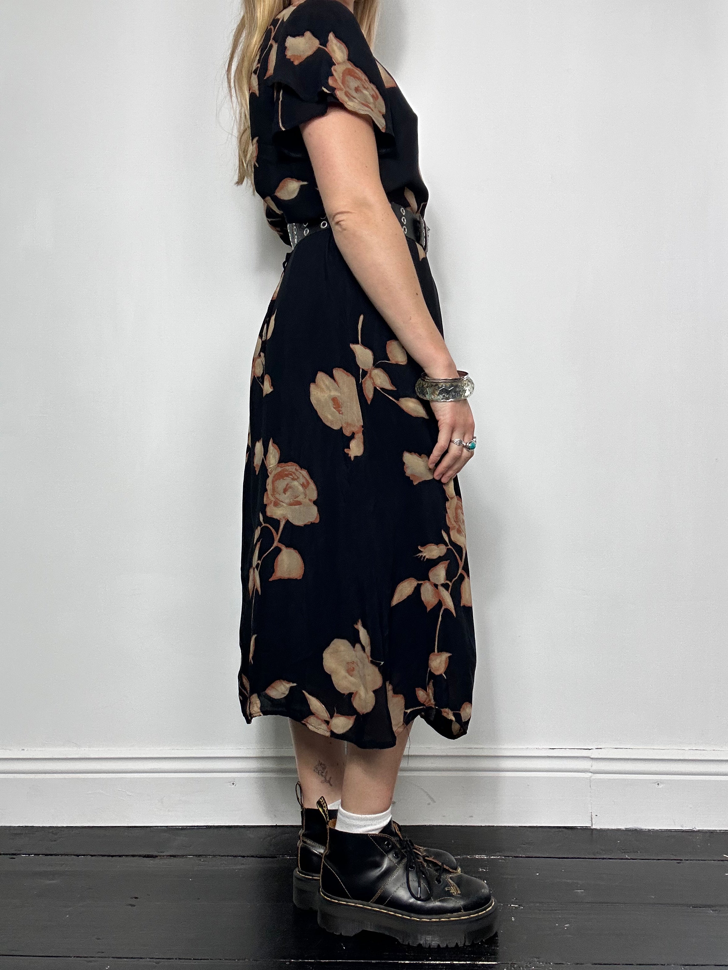 90's Chiffon Midi Dress Size 12