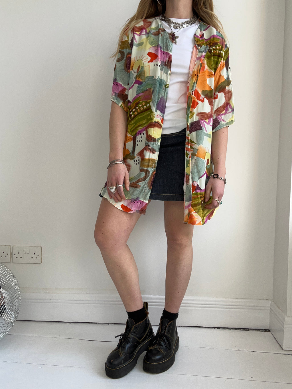 90's Printed Shirt Size 14