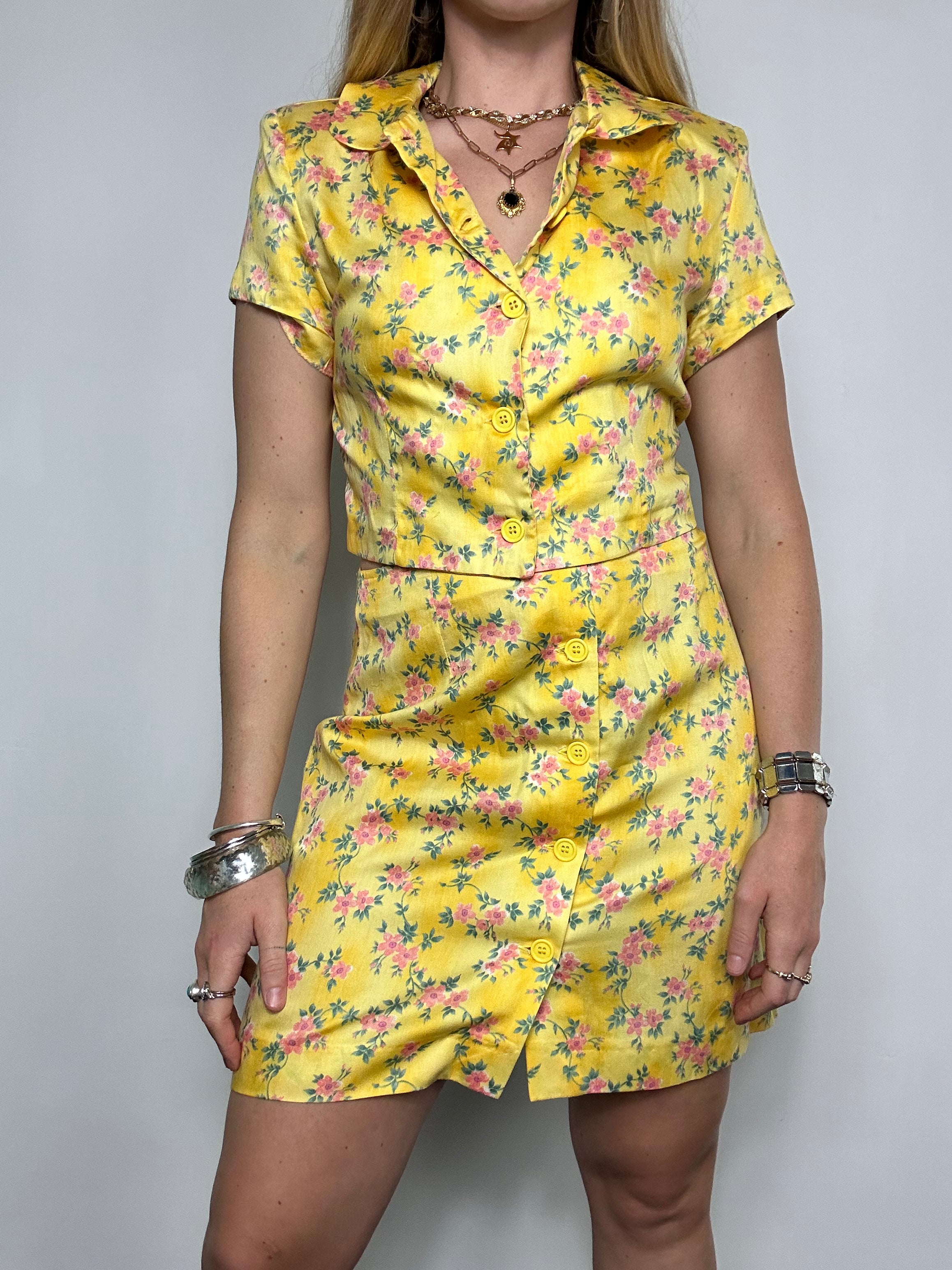Yellow Two Piece Set Size 8