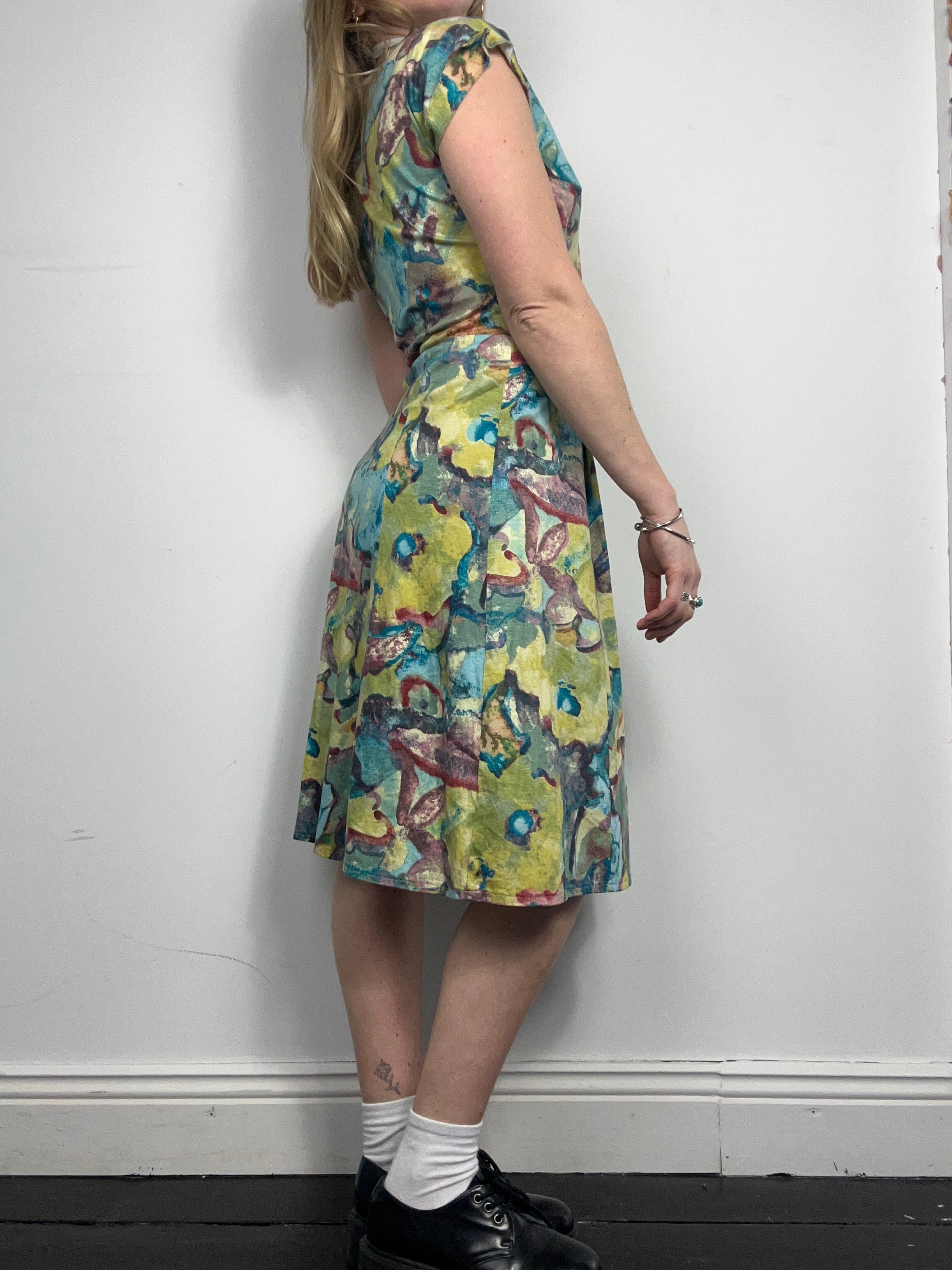 Watercolour Midi Dress Size S