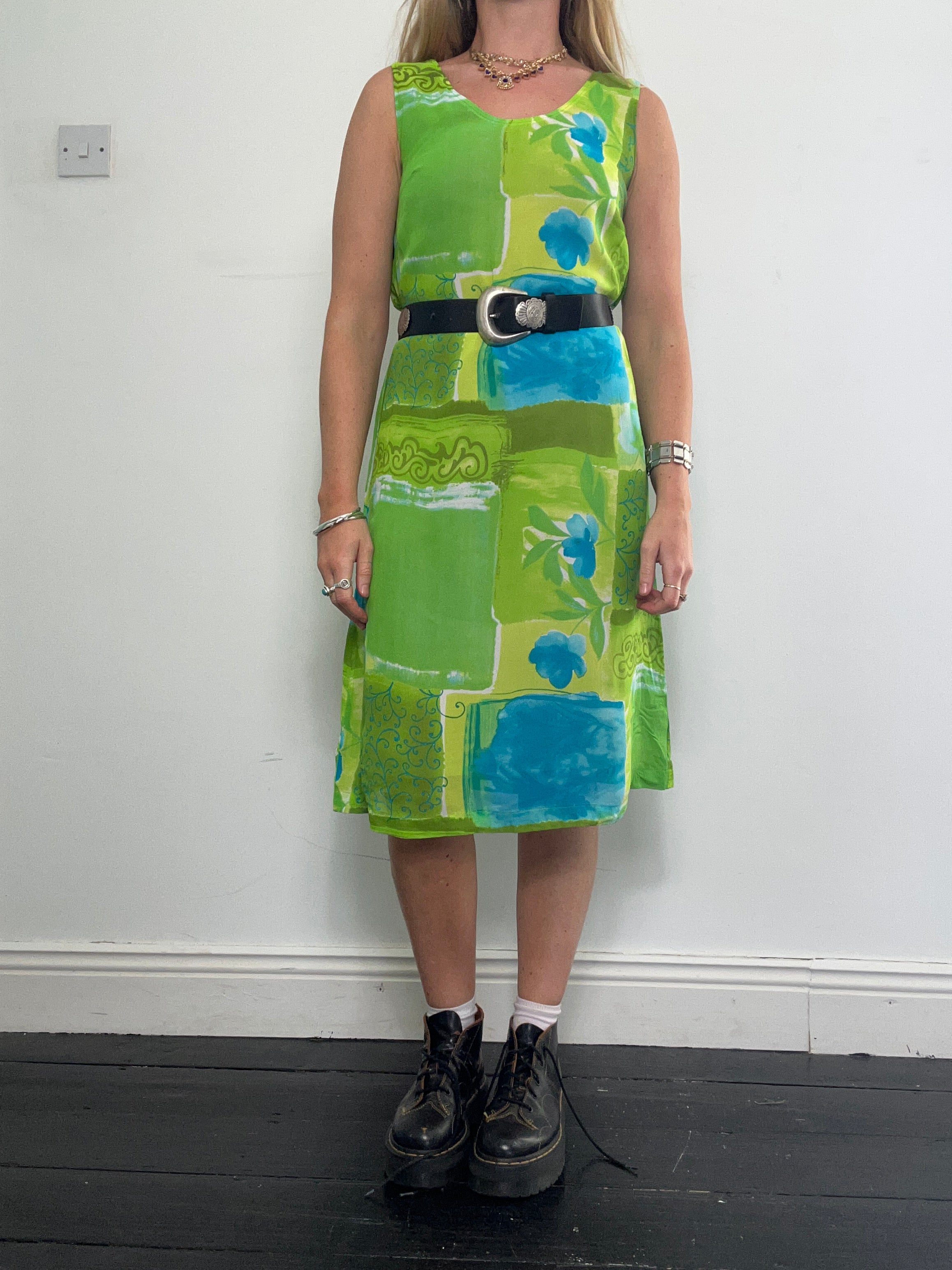Green 90's Midi Dress Size 10