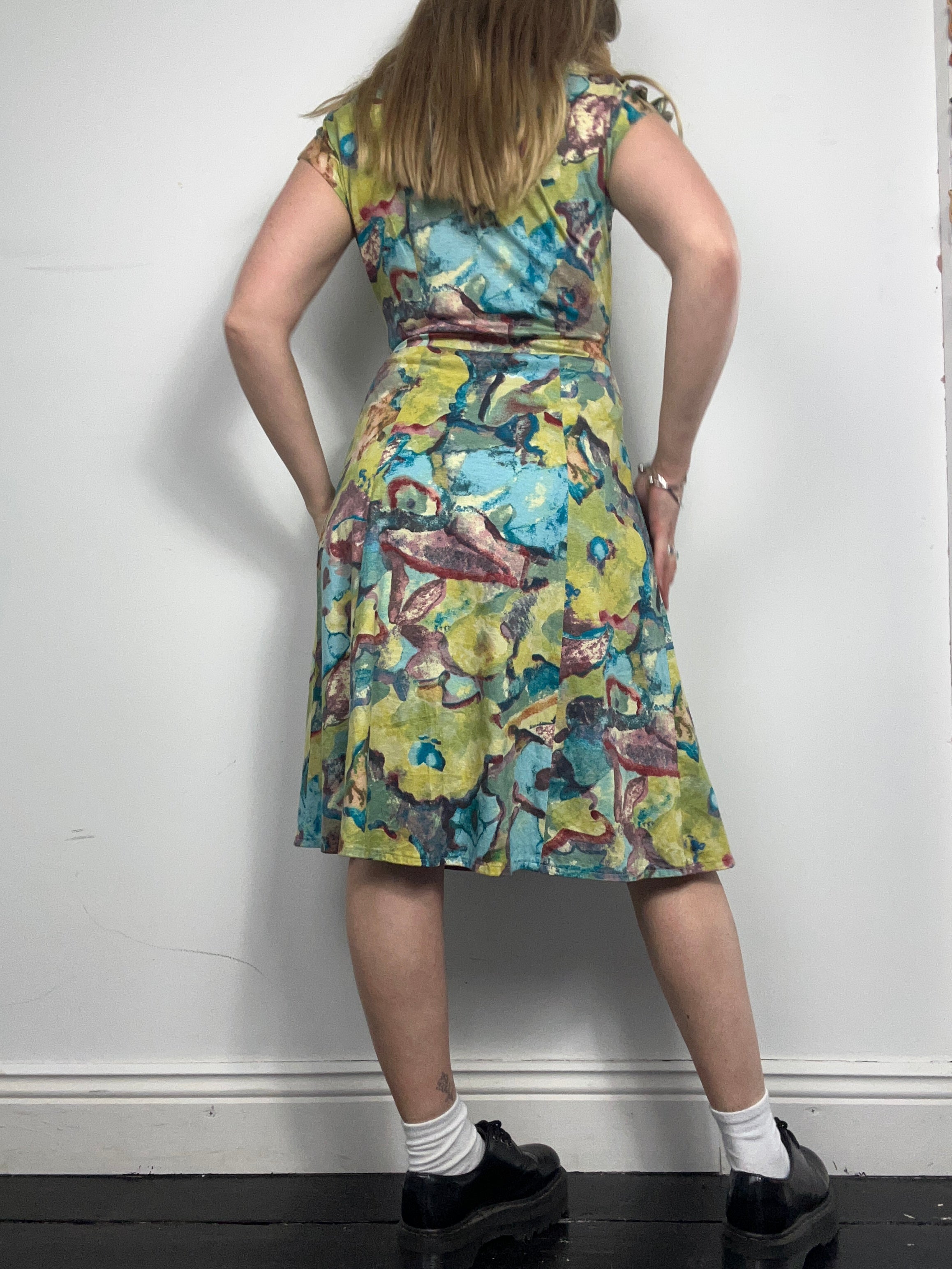 Watercolour Midi Dress Size S