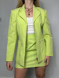 Lime Green 80's Suit Size 8