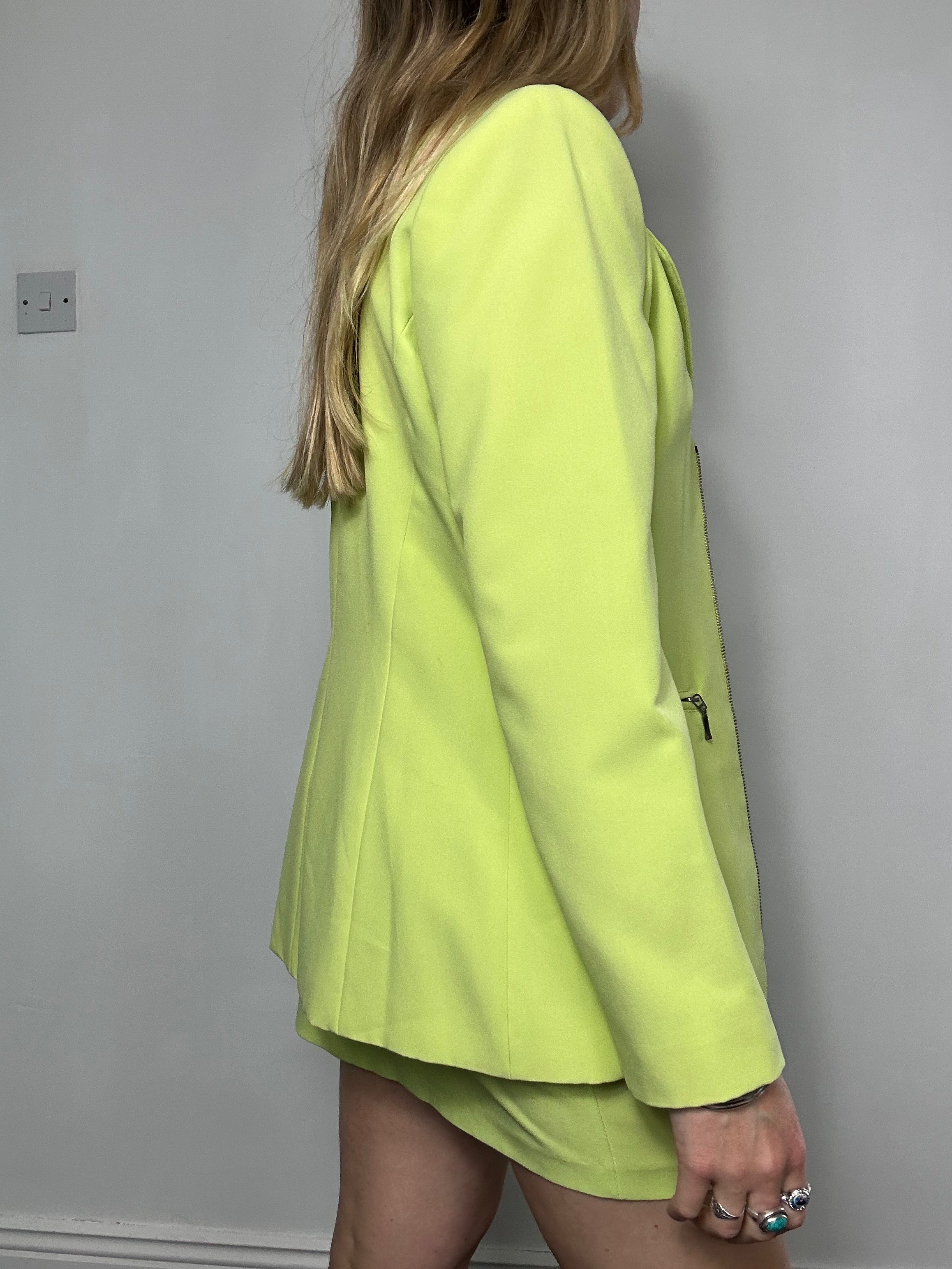Lime Green 80's Suit Size 8