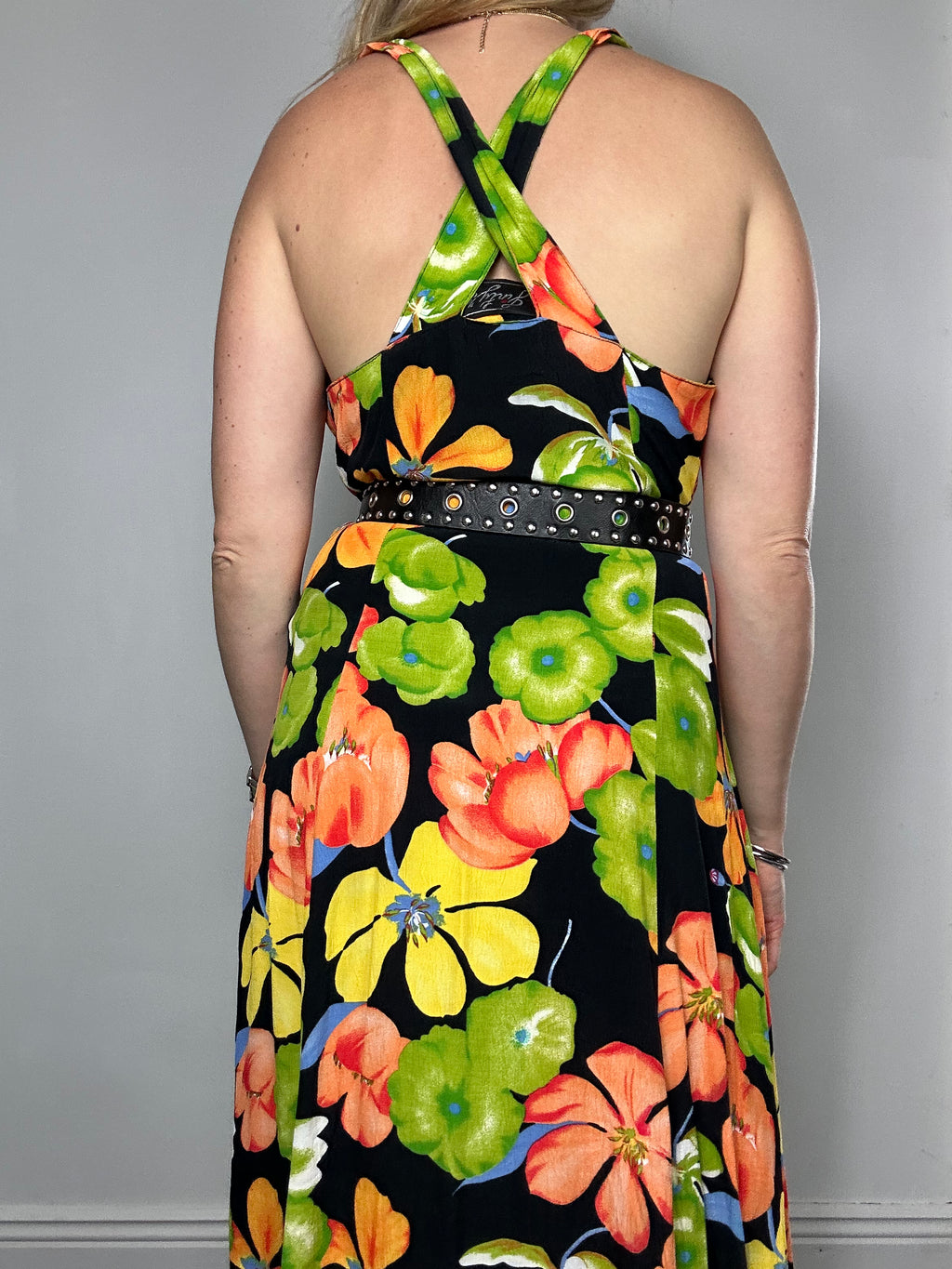 Floral 90's Midi Dress Size 10