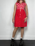 Red Floral 90's Mini Dress