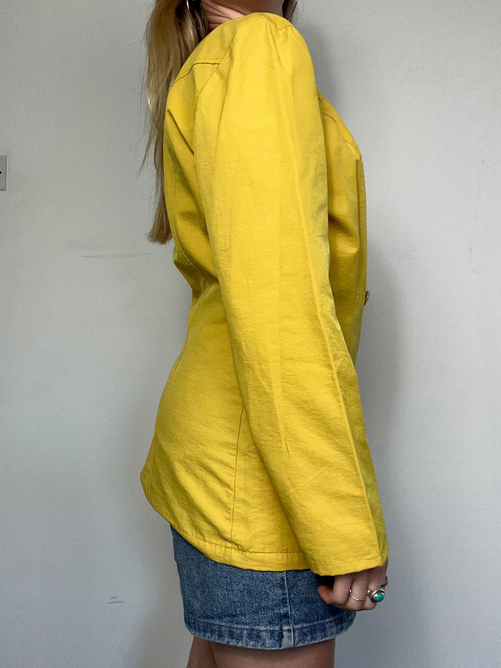 80's Mustard Double Brested Blazer Size 8