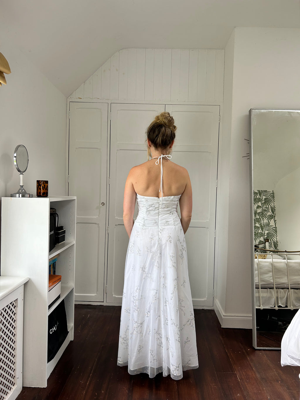 1990's Halter White Dress size 8