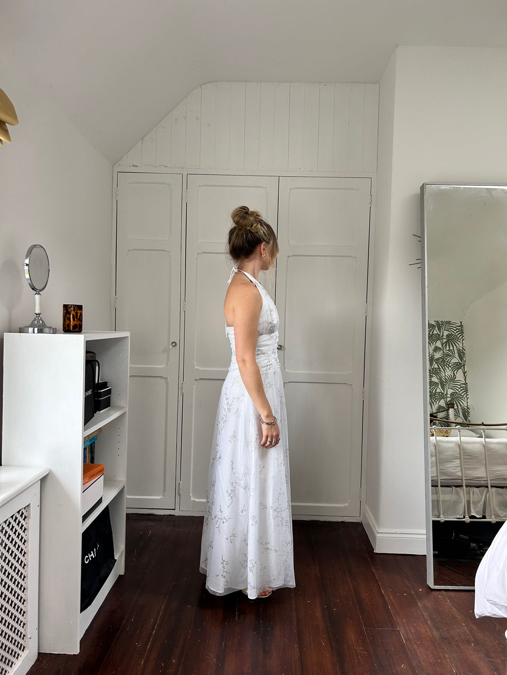 1990's Halter White Dress size 8