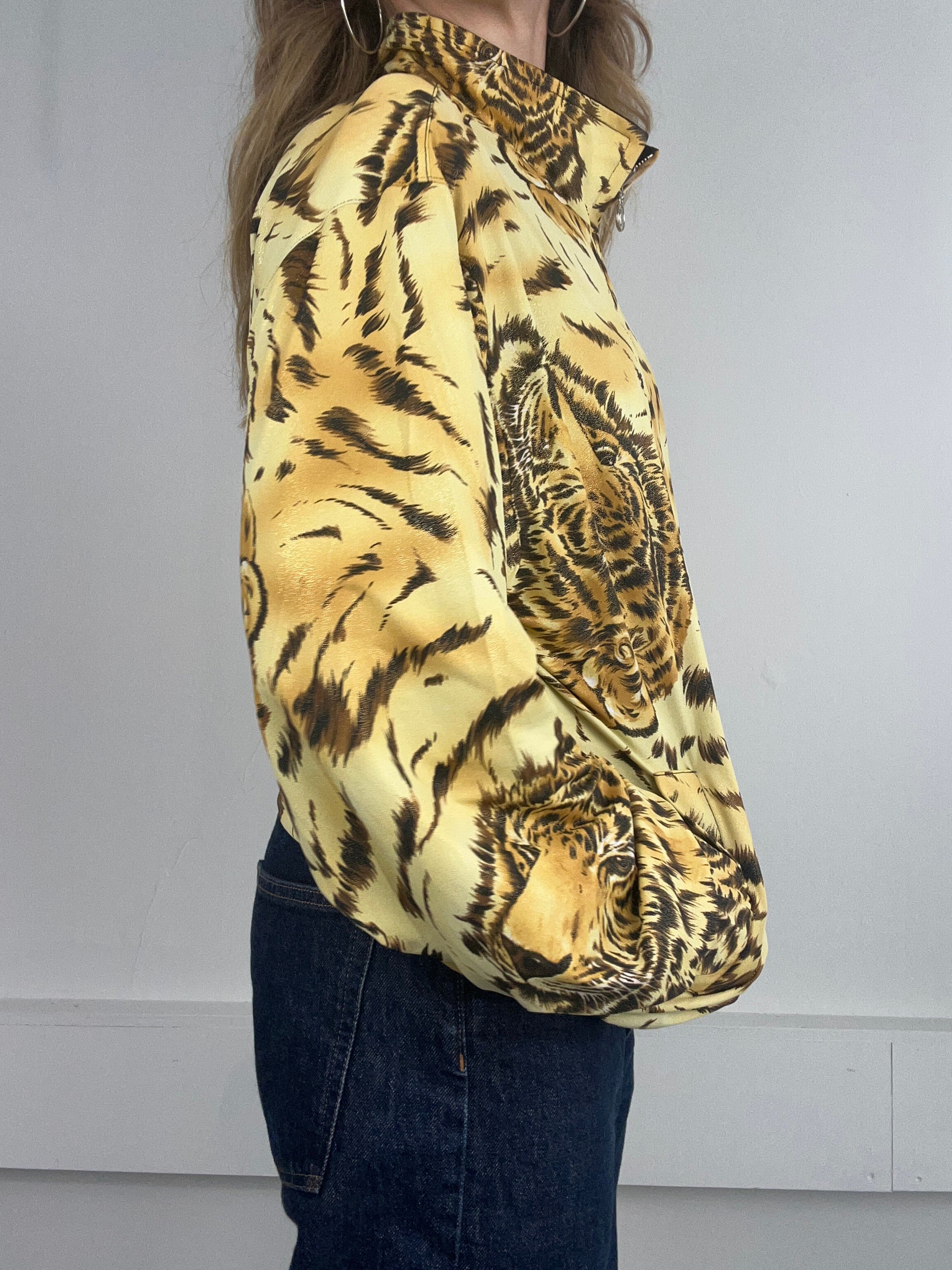 Tiger Print 80's Reversible Jacket Size M