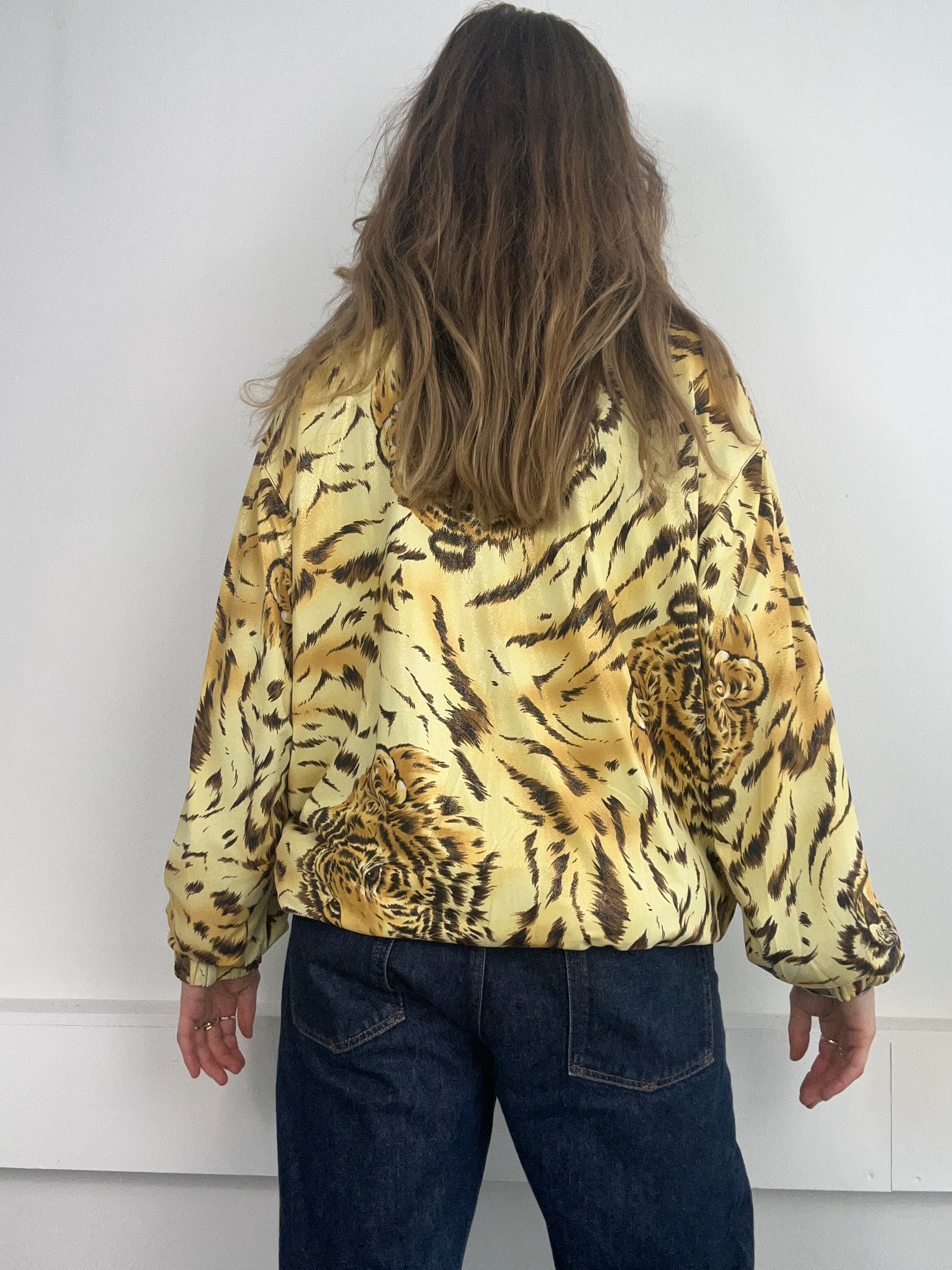 Tiger Print 80's Reversible Jacket Size M