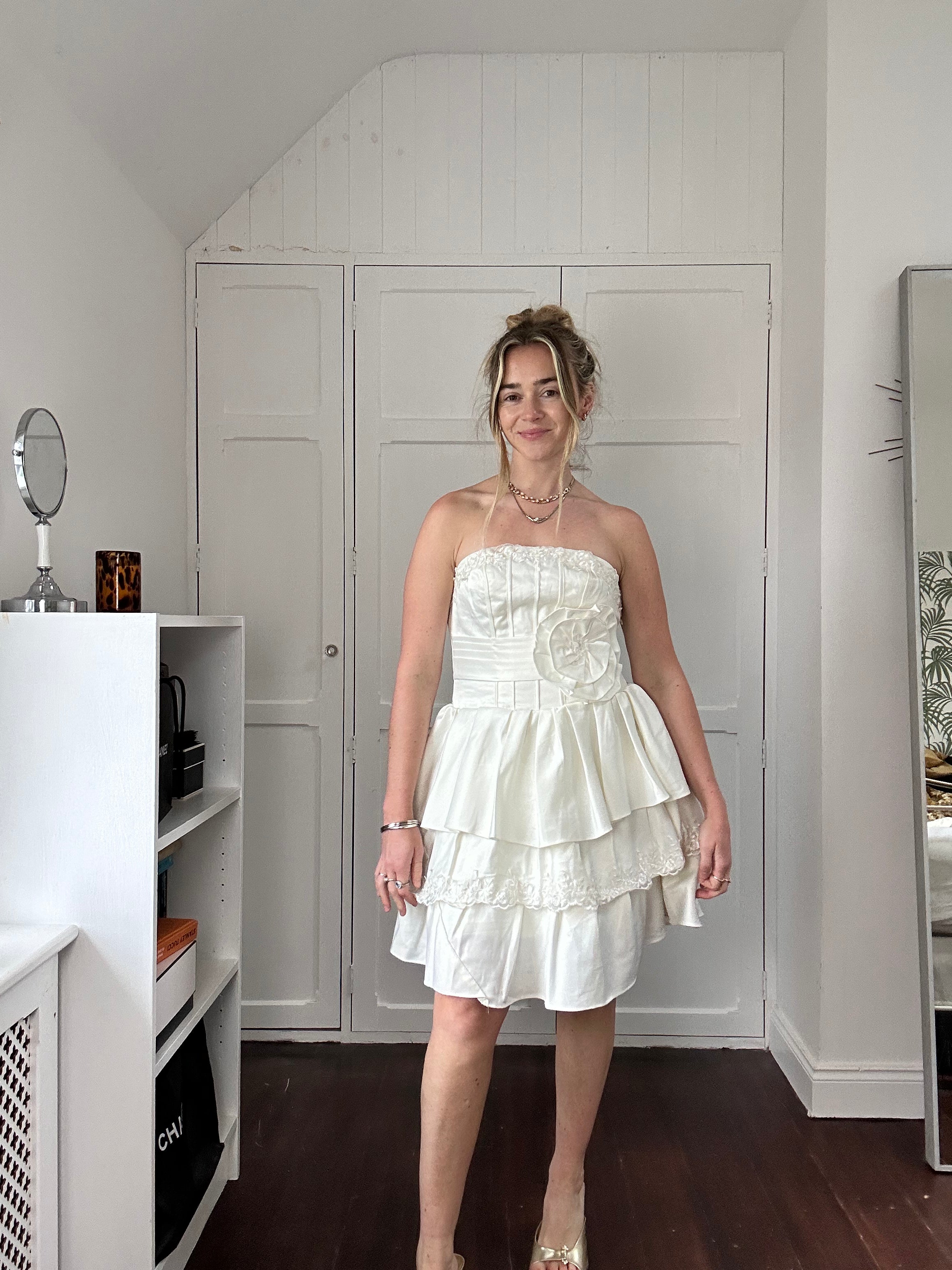 80's Ruffle Mini Dress Size 12