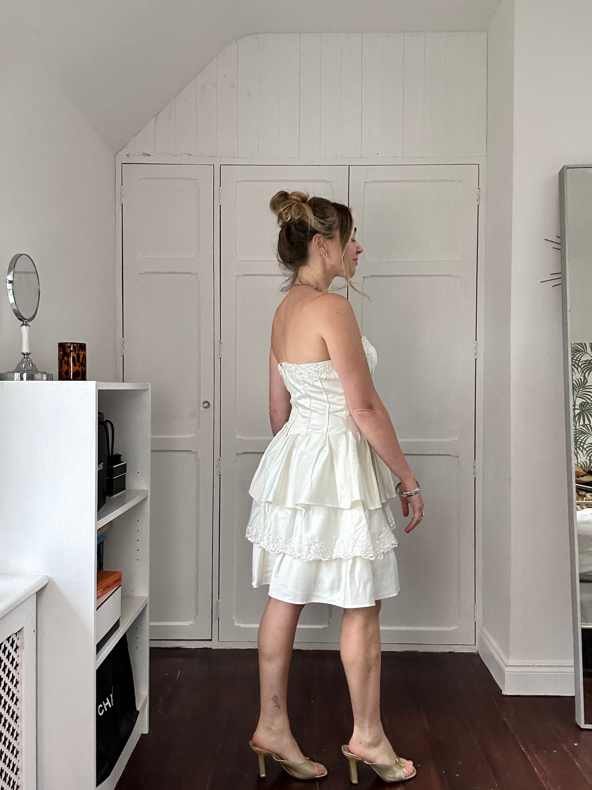 80's Ruffle Mini Dress Size 12
