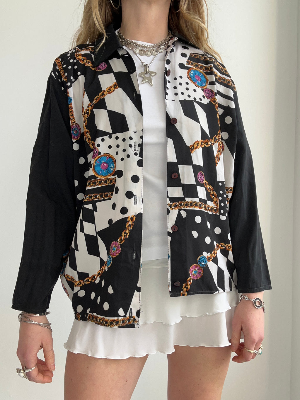 80's Monochrome Shirt Size 10