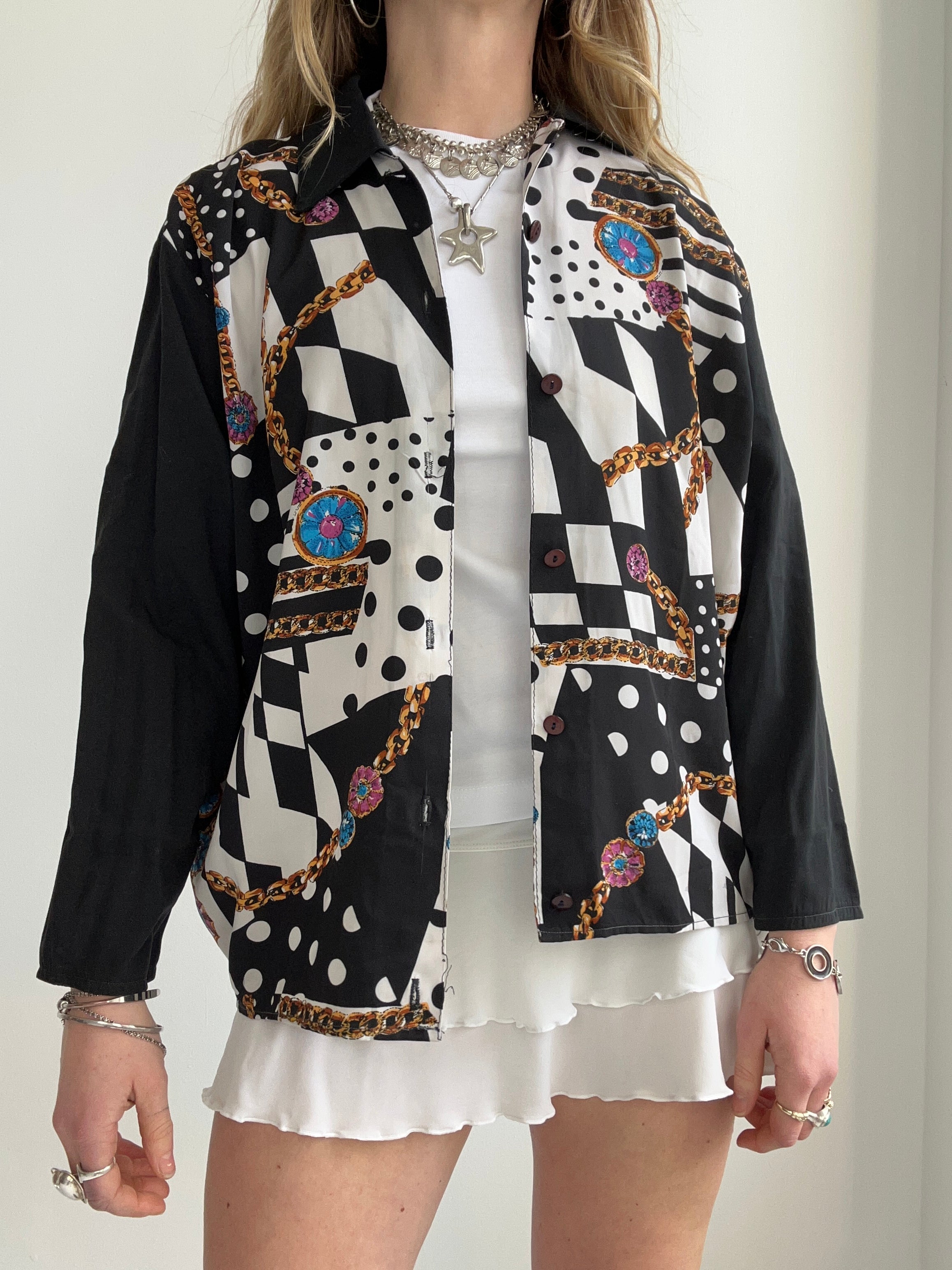 80's Monochrome Shirt Size 10