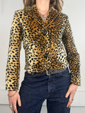 Velour Cheetah Print Jacket Size 8