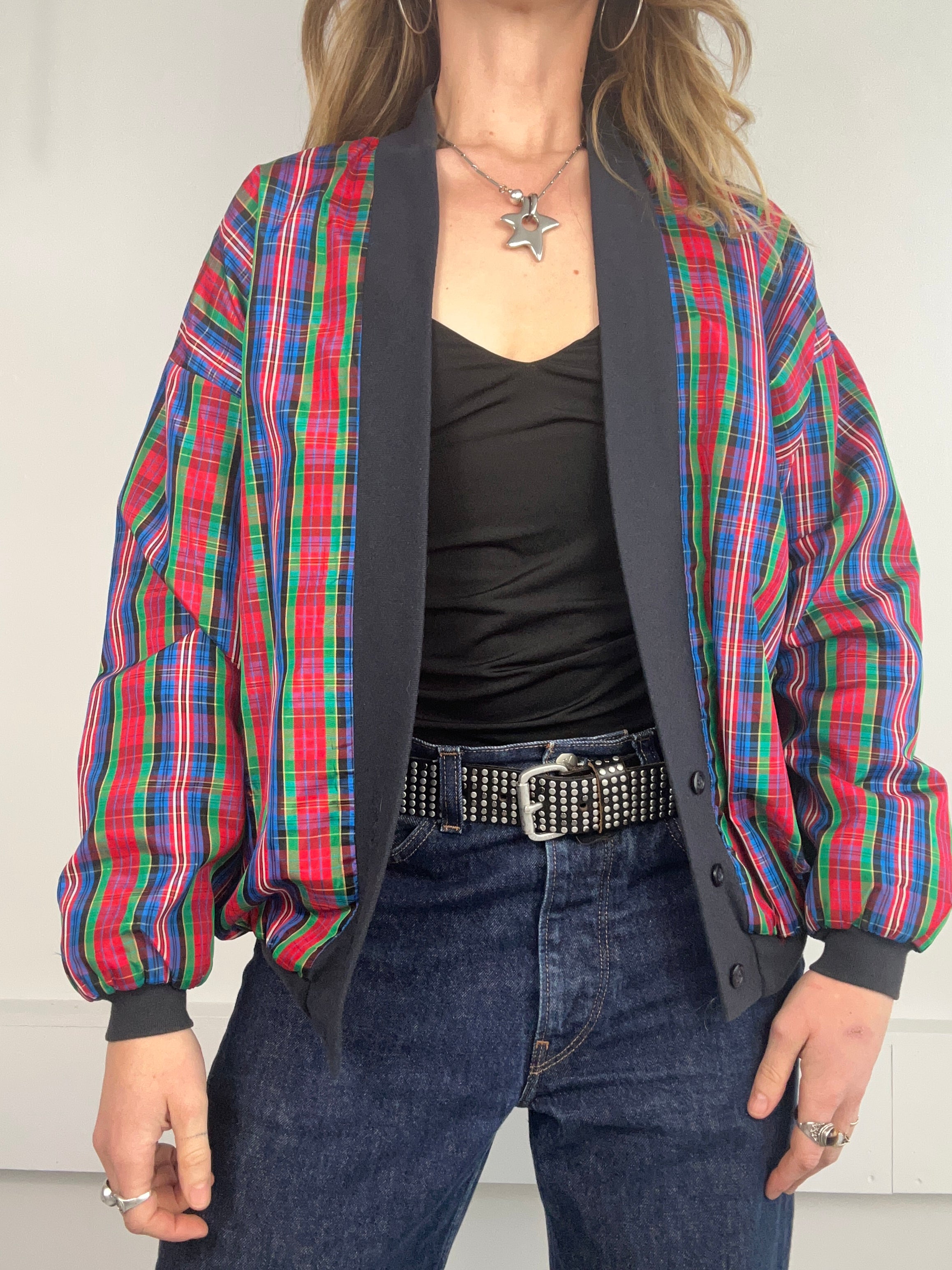 Tartan 80's jacket Size 10
