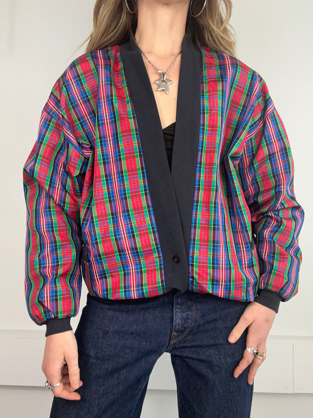 Tartan 80's jacket Size 10
