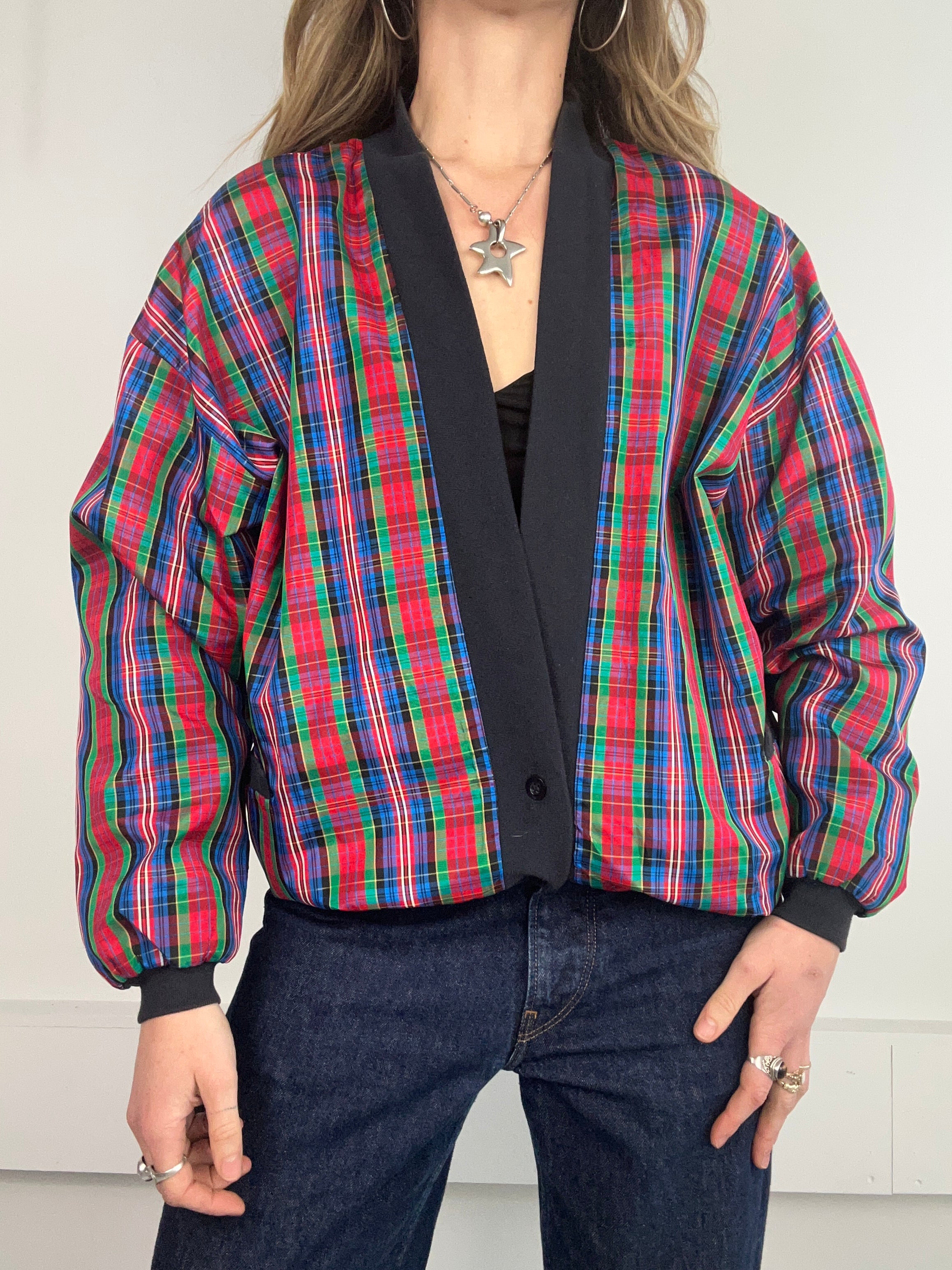 Tartan 80's jacket Size 10