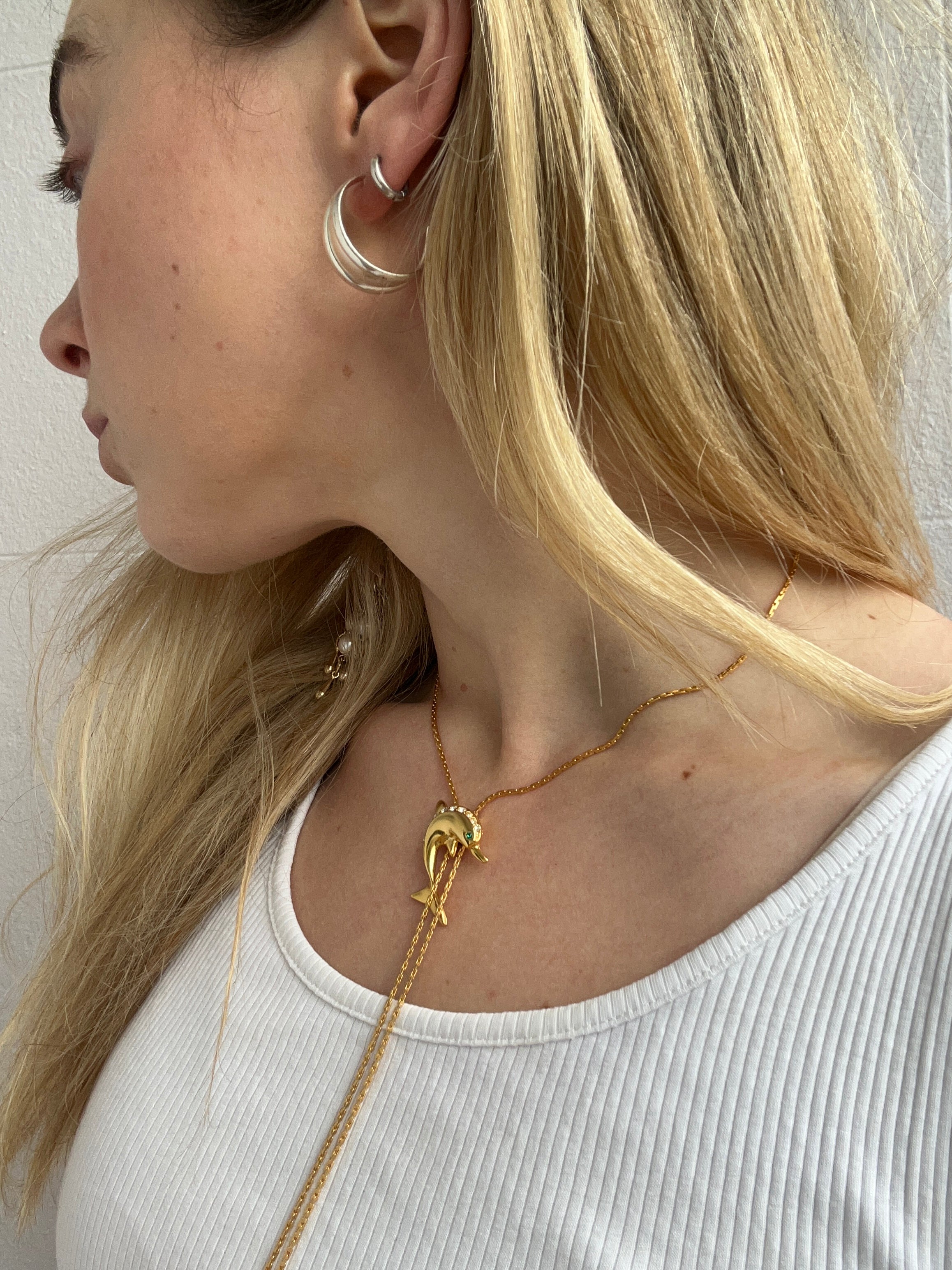 Silver Plated Hoops 80's