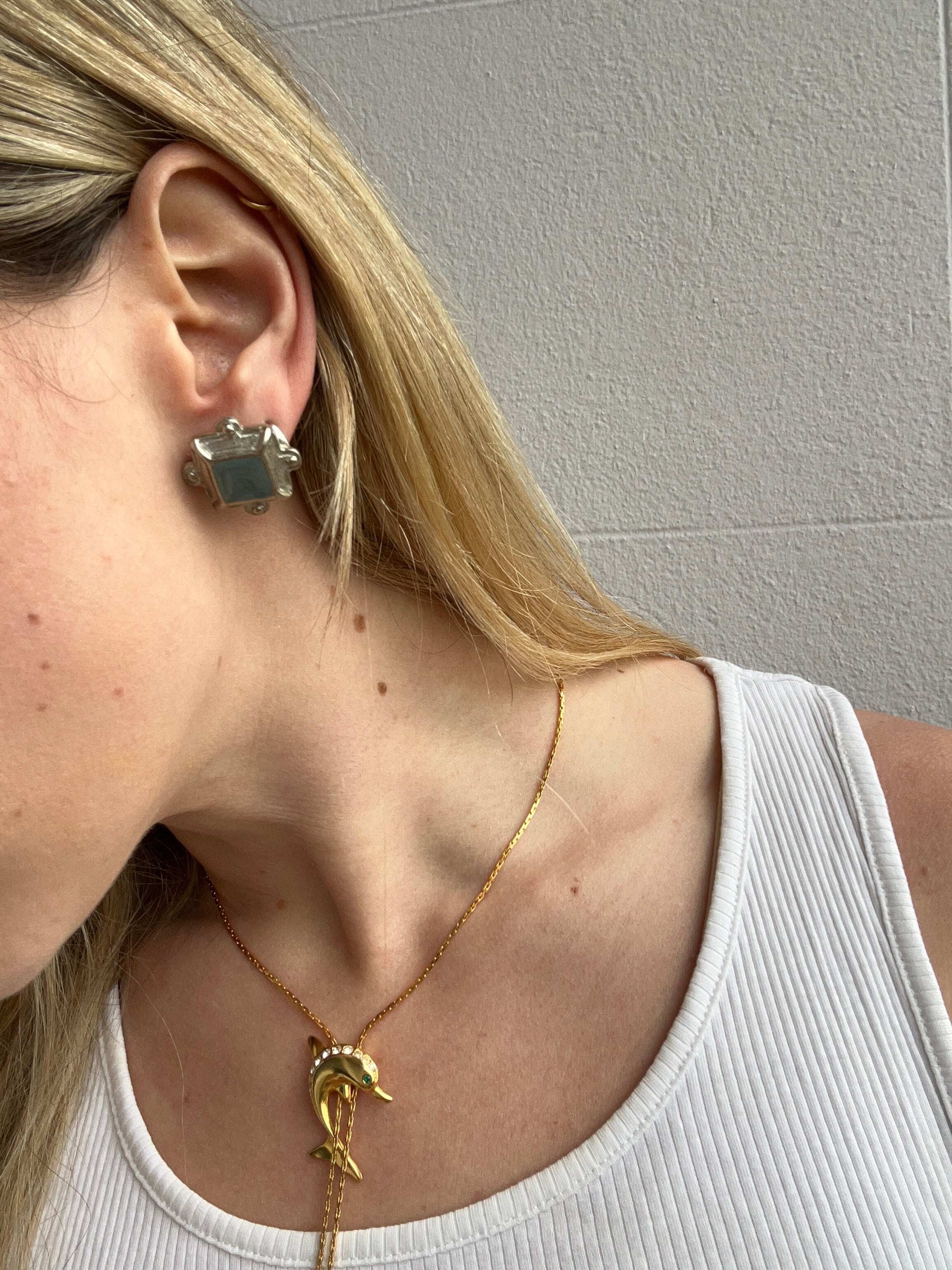 Silver Plated Turquoise Earrings