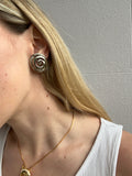 Silver Plated Swirl Clip On Warrings