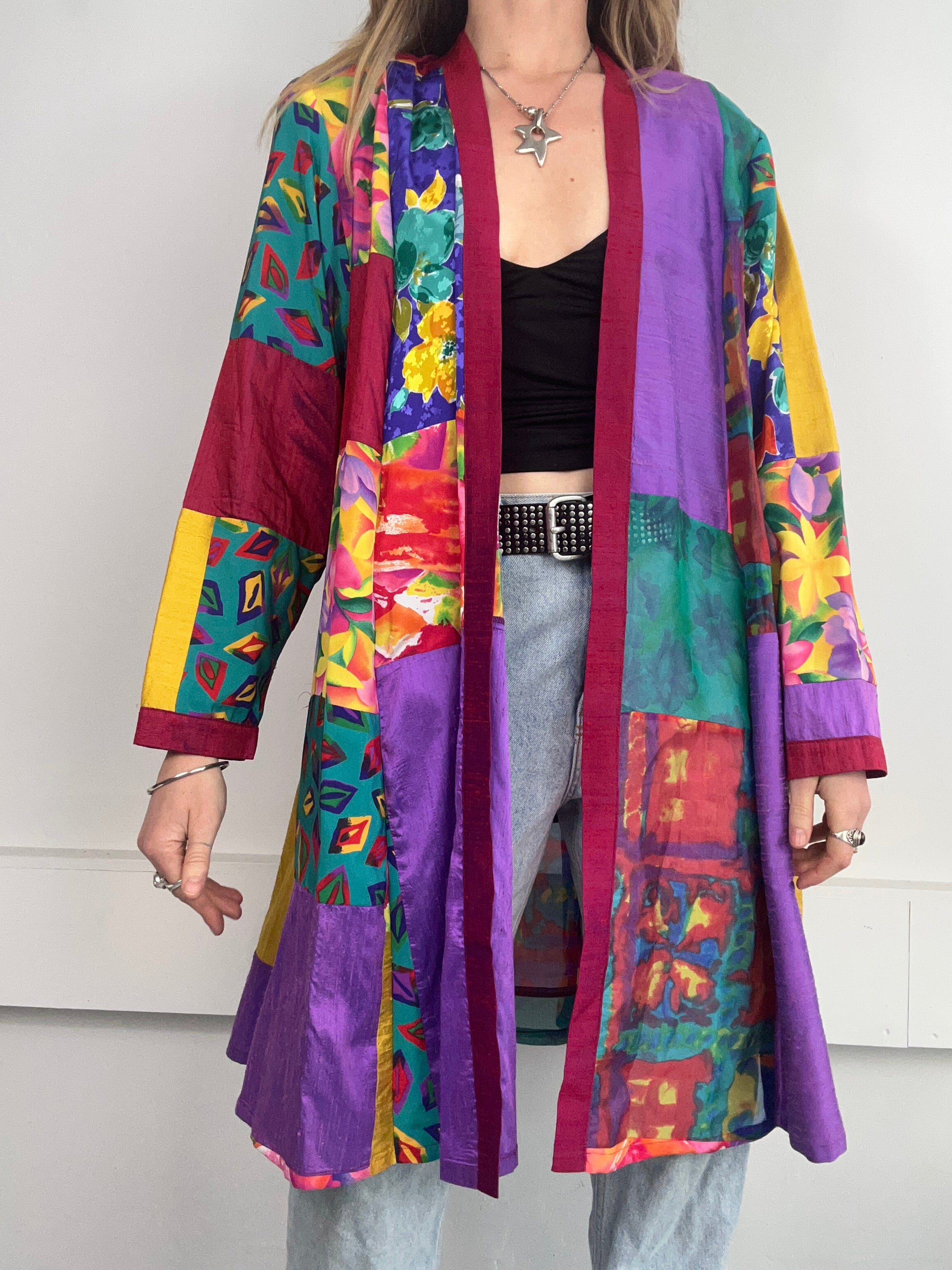 Silk 80's Kimono Size 14