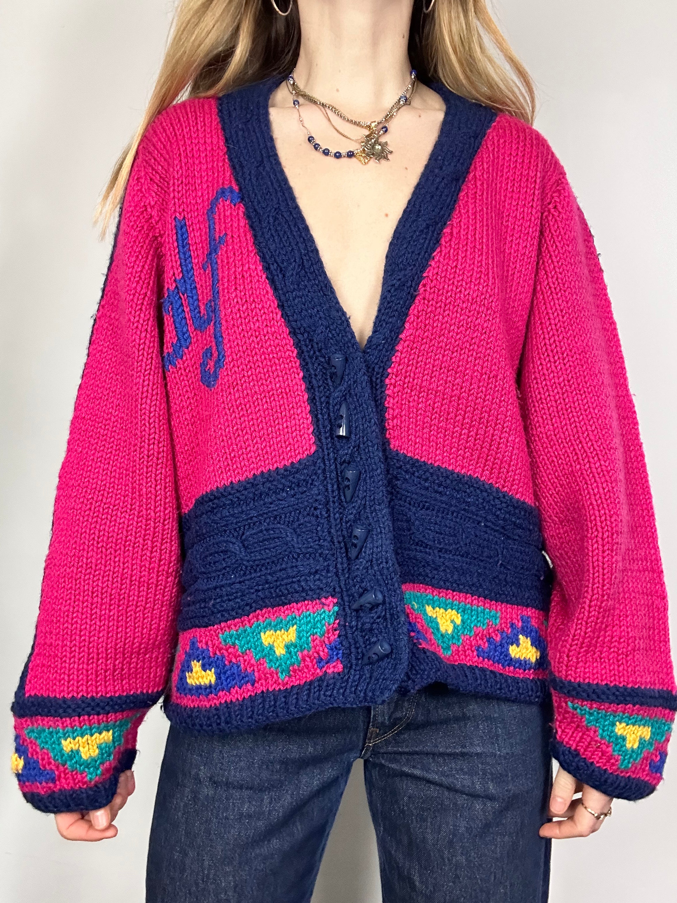 Hand Knit GOLF 80's Sweater Size 12