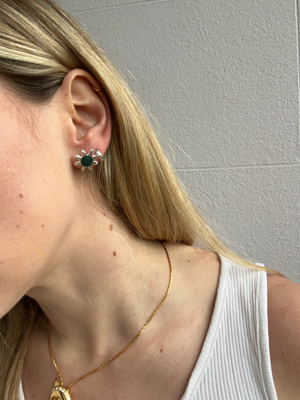 Silverplated Sun Earrings