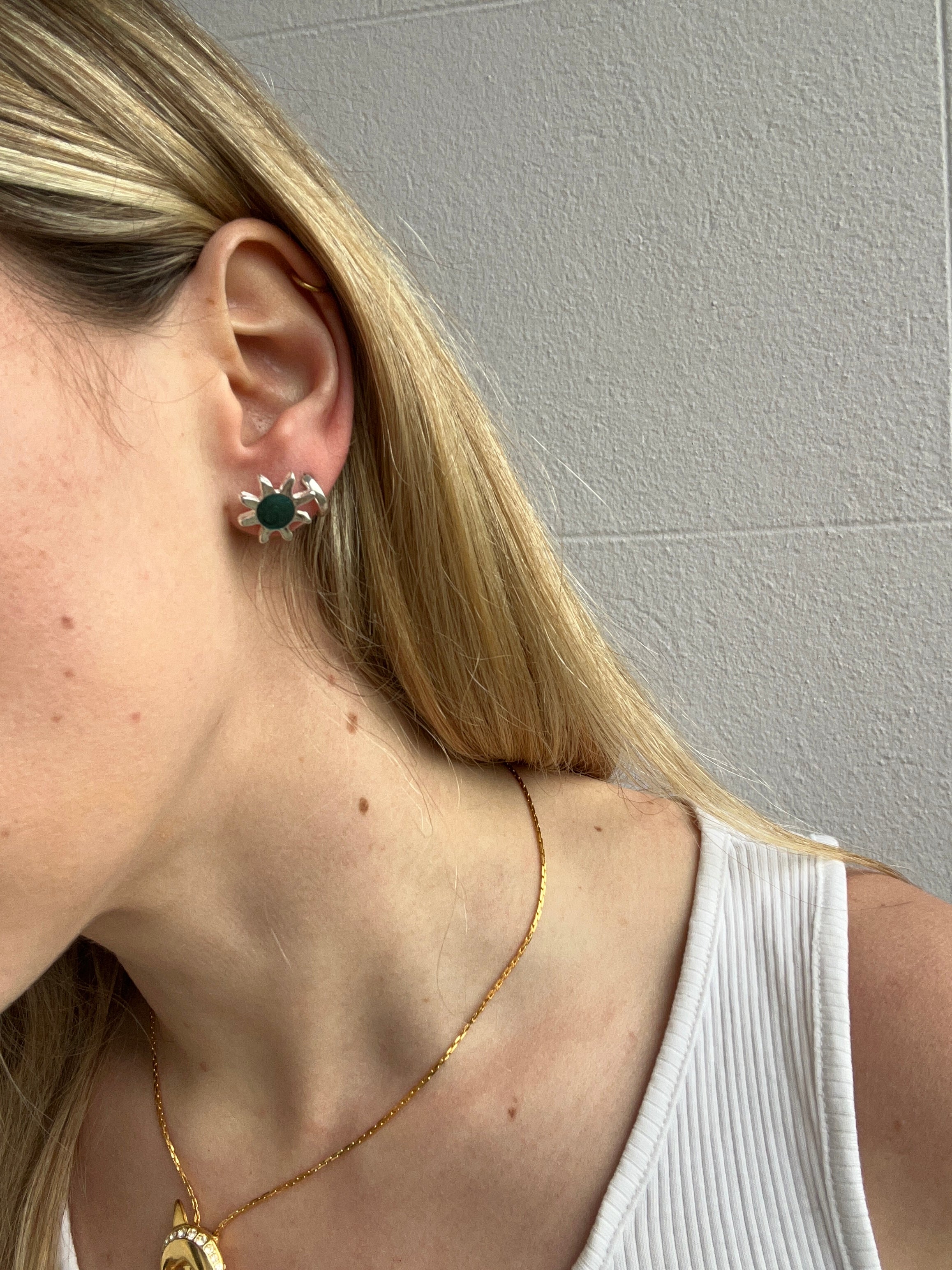 Silverplated Sun Earrings