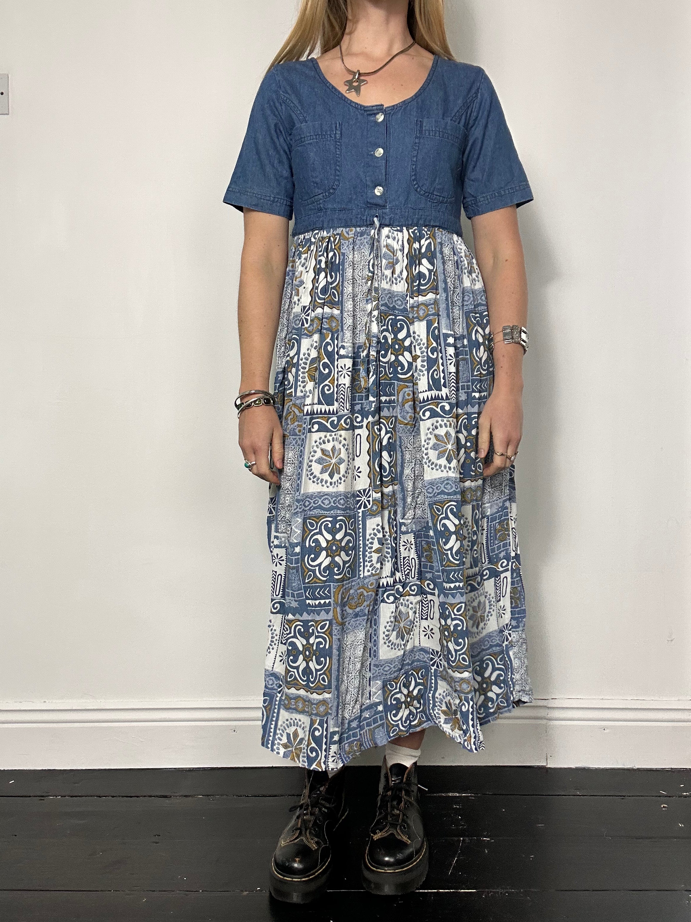 Denim Midi Dress Size 10/12