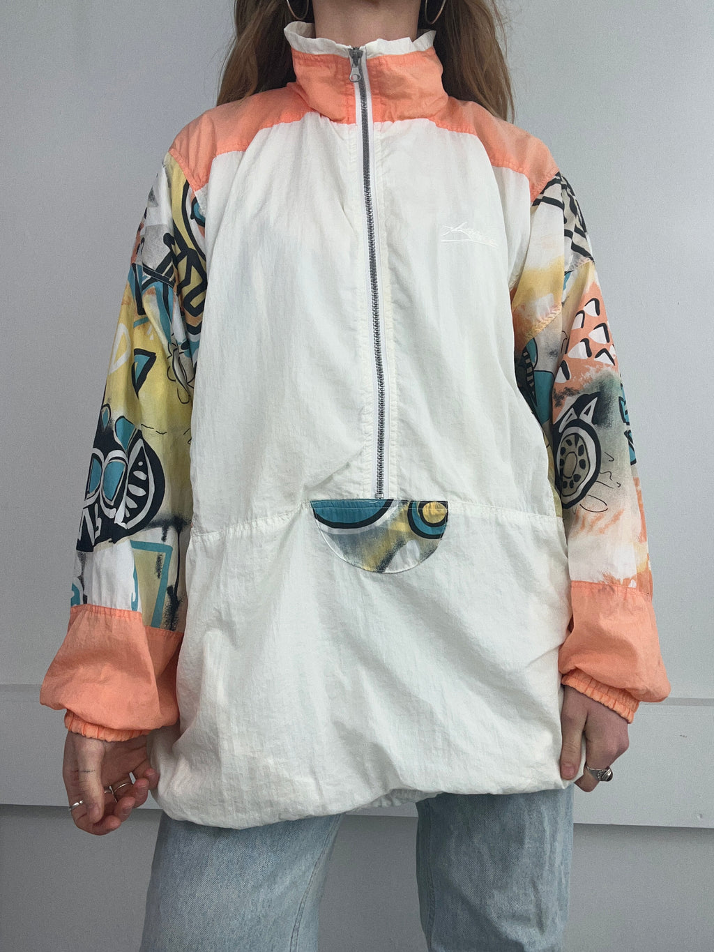 Half Zip 80's Jacket Size Xl