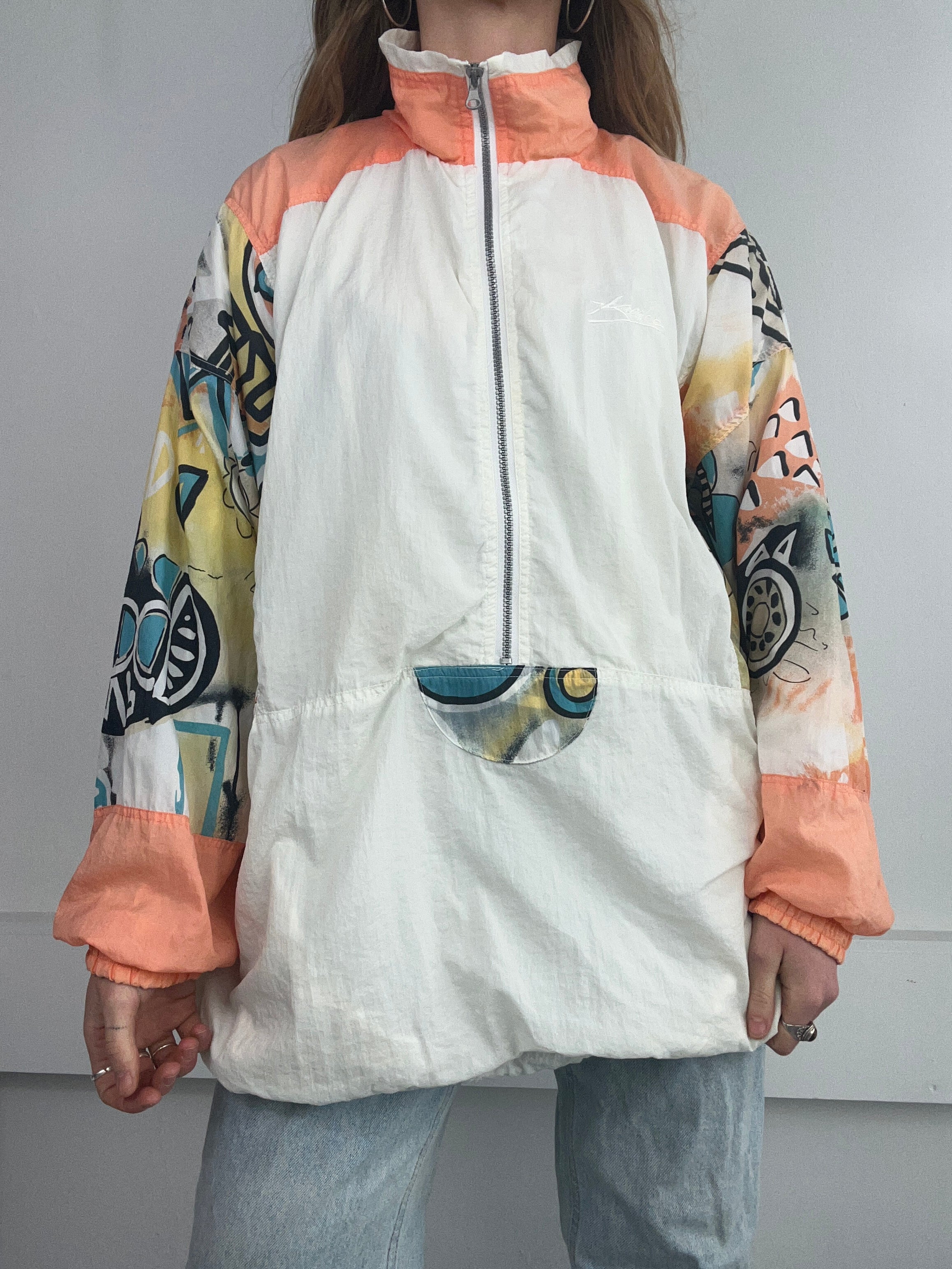Half Zip 80's Jacket Size Xl