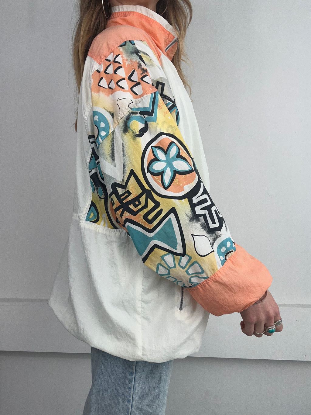 Half Zip 80's Jacket Size Xl