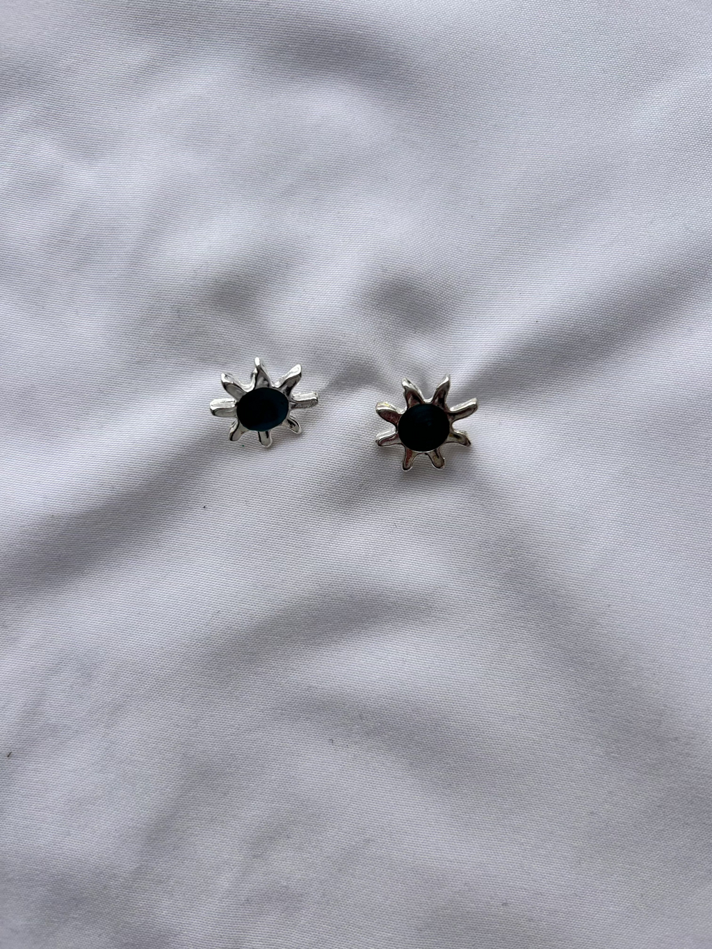 Silverplated Sun Earrings