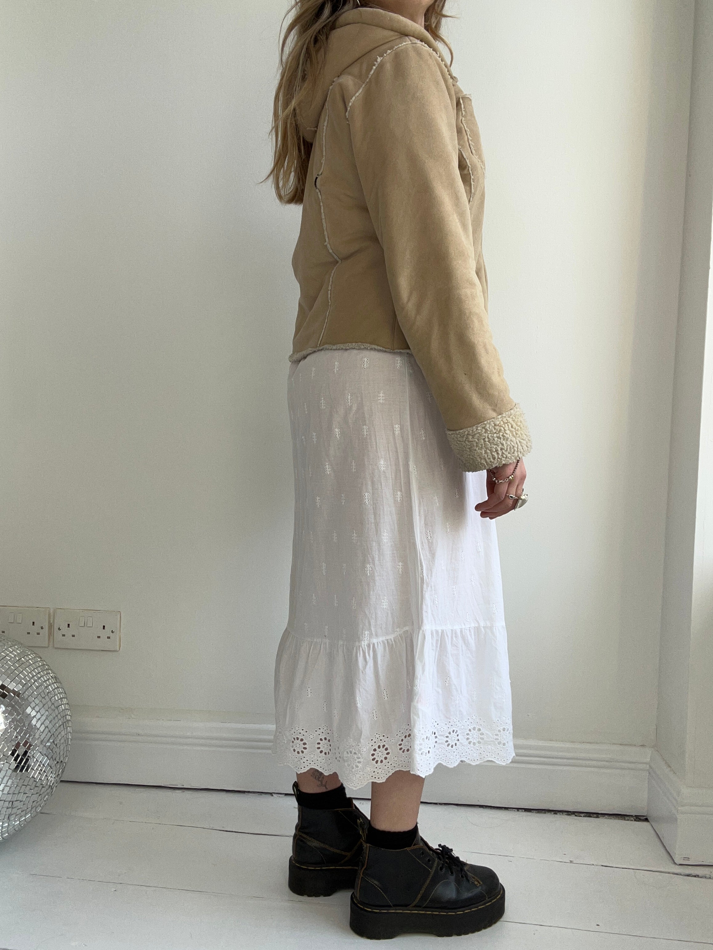Shearling Hooded Jacket Size 10