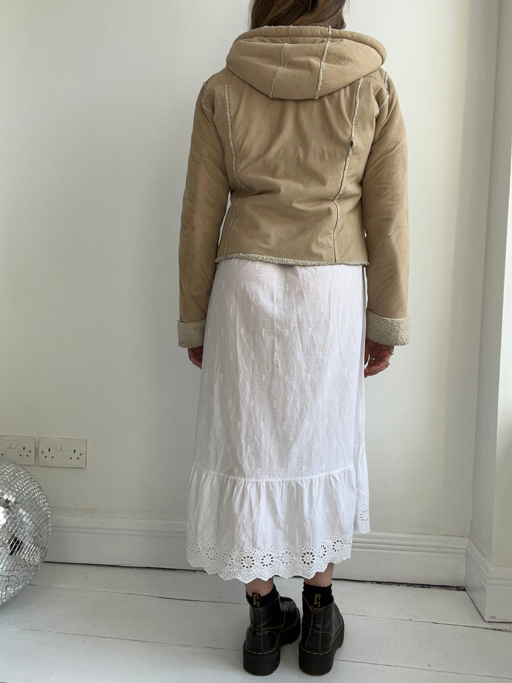 Shearling Hooded Jacket Size 10