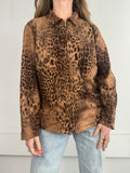 Cheetah Print Zip Light Jacket Size 12