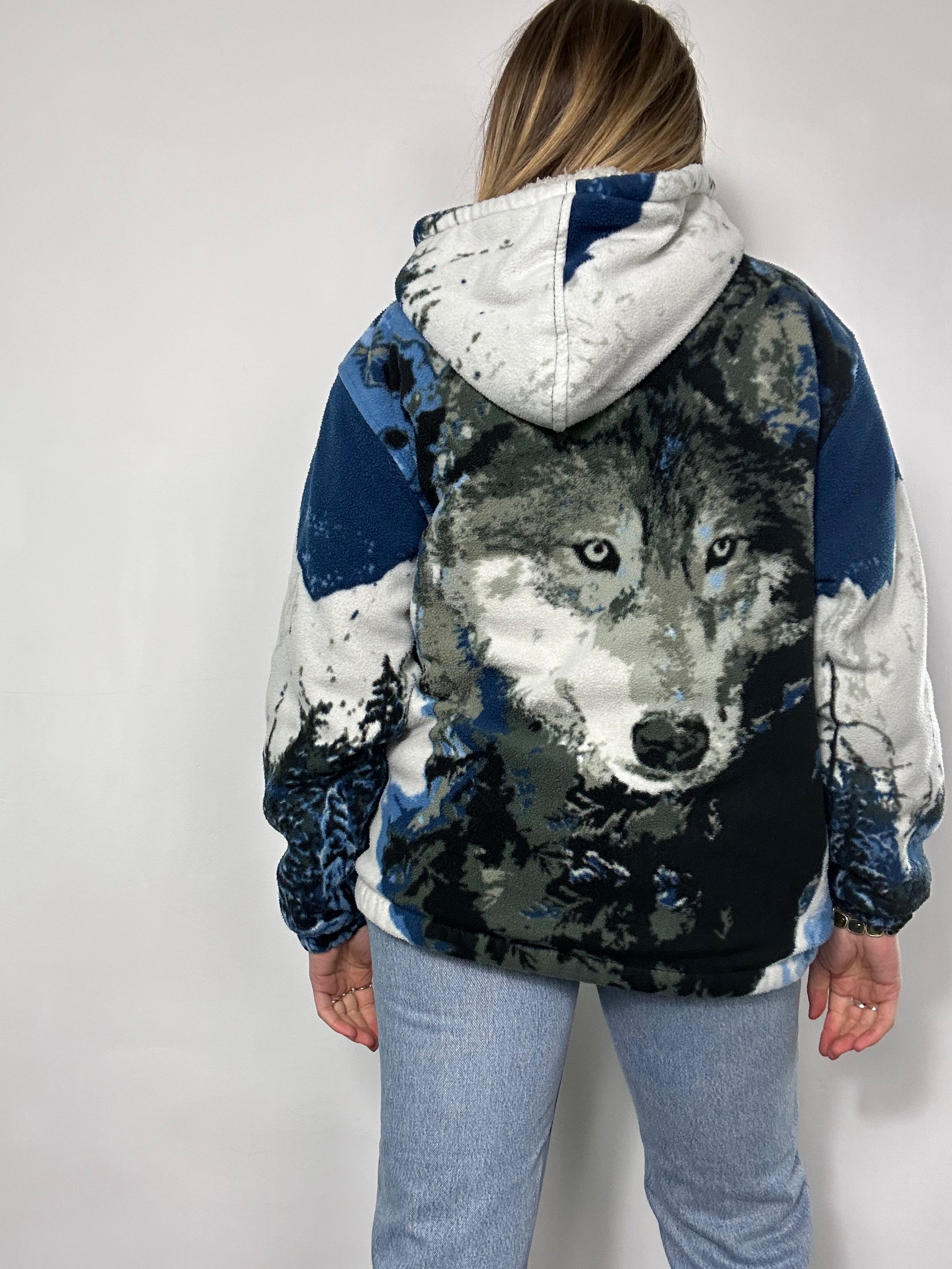 Sherpa Lined Wolf Fleece Size M