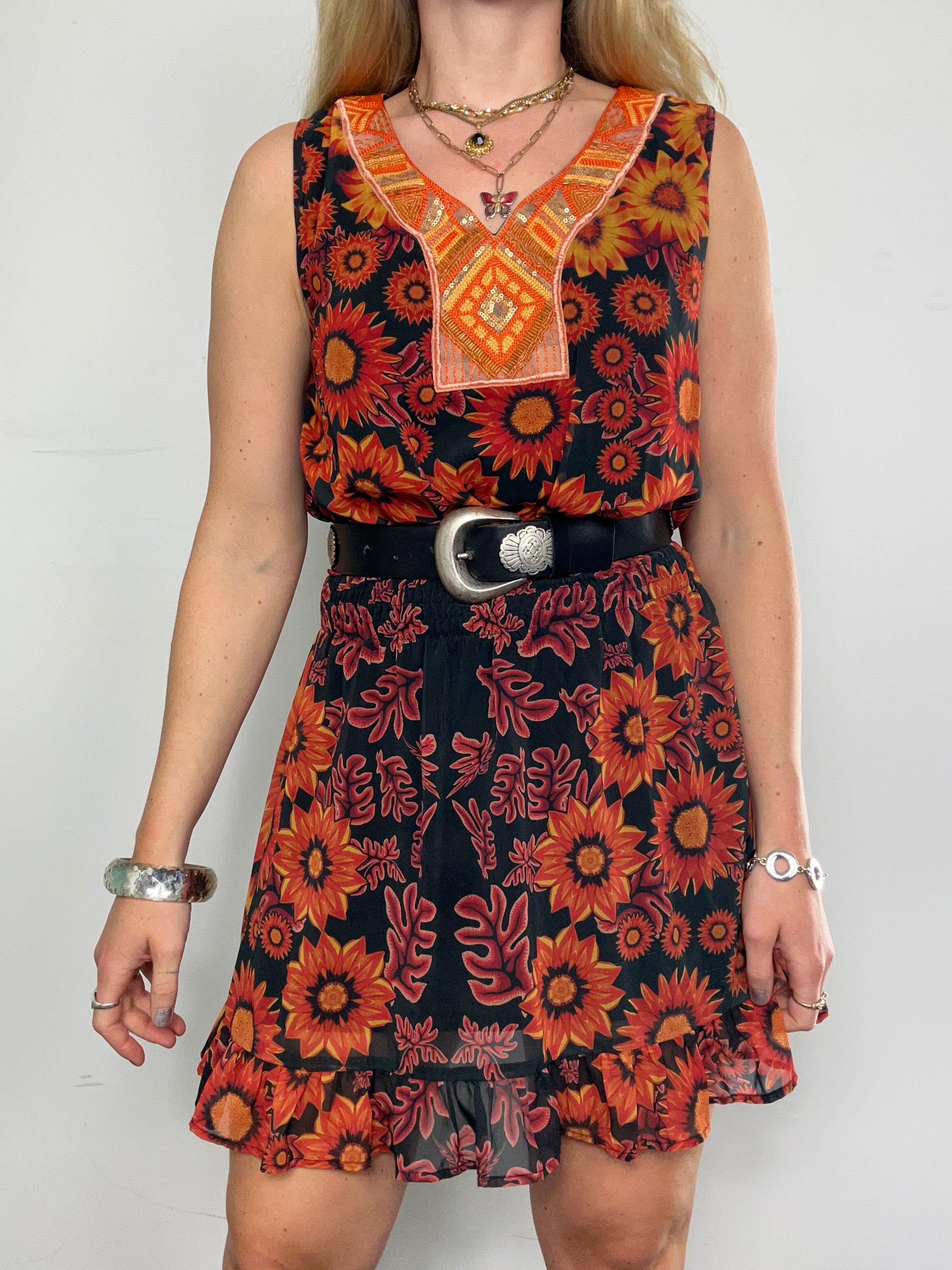 Desigaul Sunflower Dress Size 8/10