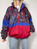 Red printed Raincoat 80's Size XL